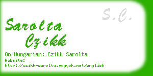 sarolta czikk business card